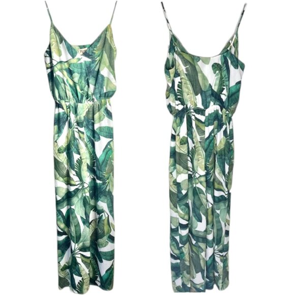 Show Me Your MuMu Dree Playsuit Fronds Of Mine Pattern - Green on Ivory - L - Picture 2 of 7
